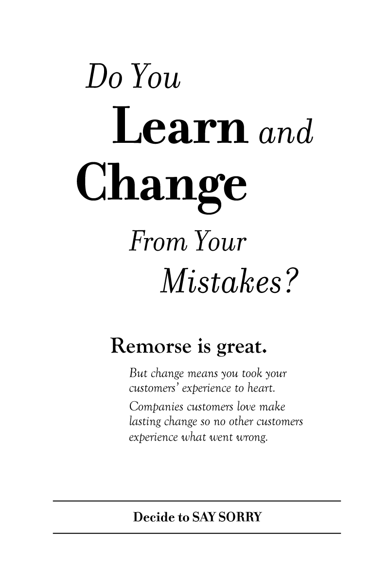 You need to learn from your mistakes