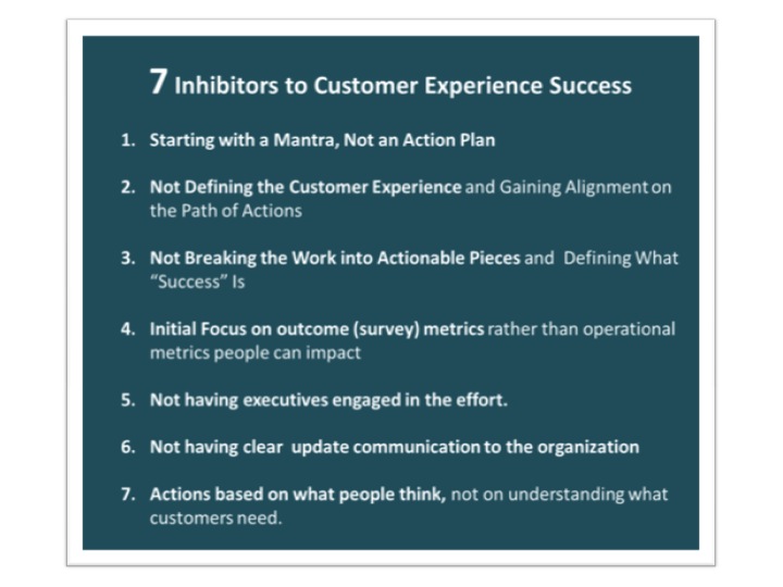 customer experience success: 7 inhibitors