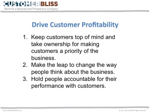 three actions to drive customer profitability customer bliss customer profitability