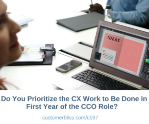 How Do You Prioritize the CX Work to Be Done in the First Year of the CCO Role?